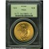 Image 1 : 1924 $20  MS64 PCGS. An attractive lemon-gold Choic