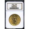 Image 1 : 1924 $20  MS64 NGC. Lustrous with frosty yellow-gol
