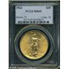 Image 1 : 1924 $20  MS65 NGC. High end for the grade, the obv