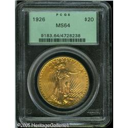 1926 $20  MS64 PCGS. Superb with an overlay of oran