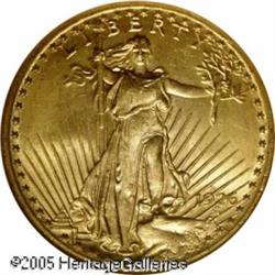 1926-S $20  MS64 NGC. This lustrous example exhibit