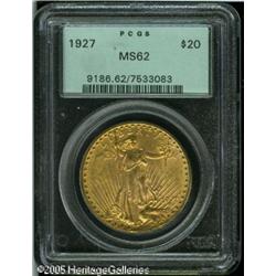 1927 $20  MS62 PCGS. Showing the average number of