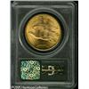 Image 2 : 1927 $20  MS63 PCGS. A bright and lustrous lemon-go