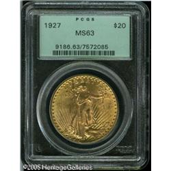 1927 $20  MS63 PCGS. The surfaces produce a fine lu