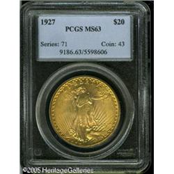 1927 $20  MS63 PCGS. Relatively clean for the grade