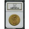 Image 1 : 1927 $20  MS63 NGC. Honey-gold surfaces with soft l