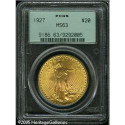 1927 $20  MS63 PCGS. A well struck piece that deliv