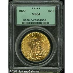 1927 $20  MS64 PCGS. Nearly a Gem with one mark on
