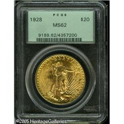 1928 $20  MS62 PCGS. A bright and lustrous example,