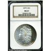 1879-S  MS67 NGC. A crescent of deep multicolor