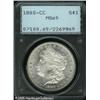 Image 1 : 1880-CC  MS65 PCGS. Milky-white mint frost with