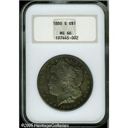 1880-S  MS66 NGC. Very attractive iridescent mu