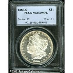 1880-S  MS66 Deep Mirror Prooflike PCGS. Pure-w