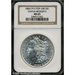 1880-S  8 Over 7 MS65 NGC. VAM-8. A Top 100 Var