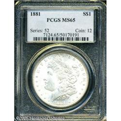 1881  MS65 PCGS. Luster radiates from virtually