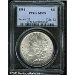 1881  MS65 PCGS. Clean, white surfaces with bri