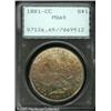 Image 1 : 1881-CC  MS65 PCGS. Deep multicolored toning on