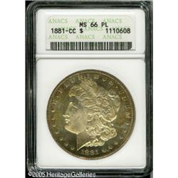 1881-CC  MS66 Prooflike ANACS. A beautiful, pro