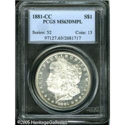 1881-CC  MS63 Deep Mirror Prooflike PCGS. The p