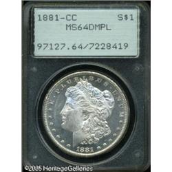 1881-CC  MS64 Deep Mirror Prooflike PCGS. Thick