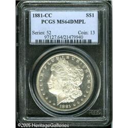 1881-CC  MS64 Deep Mirror Prooflike PCGS. This