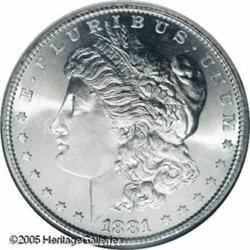 1881-S  MS68 NGC. An enchanting type coin that