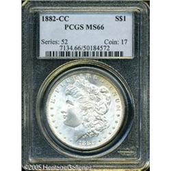 1882-CC  MS66 PCGS. Mostly untoned, with radian