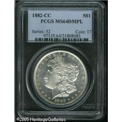 1882-CC  MS64 Deep Mirror Prooflike PCGS. Brill
