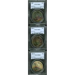 1882-S  MS65 PCGS; 1883-O MS65 PCGS; and an 1