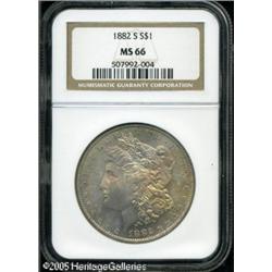 1882-S  MS66 NGC. Booming luster radiates throu