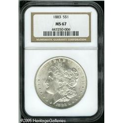 1883  MS67 NGC. Nice definition shows on the de
