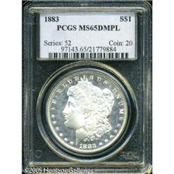1883  MS65 Deep Mirror Prooflike PCGS. An amazi