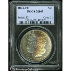 1883-CC  MS65 PCGS. A swath of multicolored ton