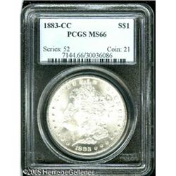 1883-CC  MS66 PCGS. Boldly impressed, and white