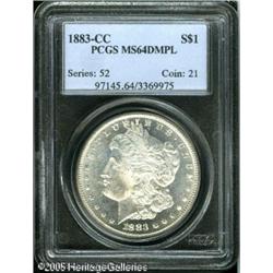 1883-CC  MS64 Deep Mirror Prooflike PCGS. A spl
