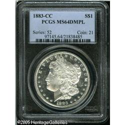 1883-CC  MS64 Deep Mirror Prooflike PCGS. A ful