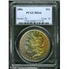 Image 1 : 1886  MS64 PCGS. Iridescent multicolored toning