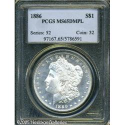1886  MS65 Deep Mirror Prooflike PCGS. White su