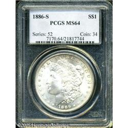 1886-S  MS64 PCGS. An essentially untoned examp