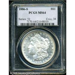 1886-S  MS64 PCGS. Exquisitely struck design el