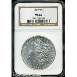 1887  MS67 NGC. Brilliant surfaces are virtuall