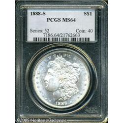 1888-S  MS64 PCGS. Bright, untoned surfaces dis