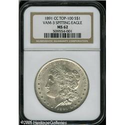 1891-CC  MS62 NGC. VAM-3. A Top 100 Variety. A