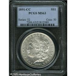 1891-CC  MS63 PCGS. Brilliant and sharply struc