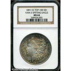 1891-CC  MS64 NGC. VAM-3, Top 100 Variety. The