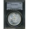 Image 1 : 1891-CC  MS64 PCGS. Nearly brilliant, except fo