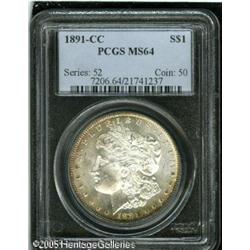 1891-CC  MS64 PCGS. Well struck with sparkling