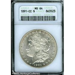 1891-CC  MS64 ANACS. Very lightly toned at the