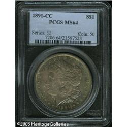 1891-CC  MS64 PCGS. Both sides are deeply toned