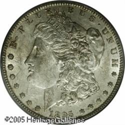 1895-O  AU55 PCGS. Dusky gray patina overlays t